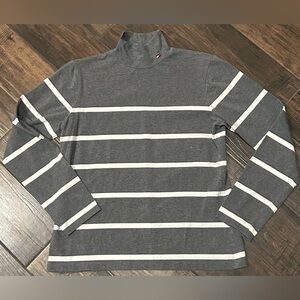 Tommy Hilfiger Striped Long Sleeve Mock Neck Top XL